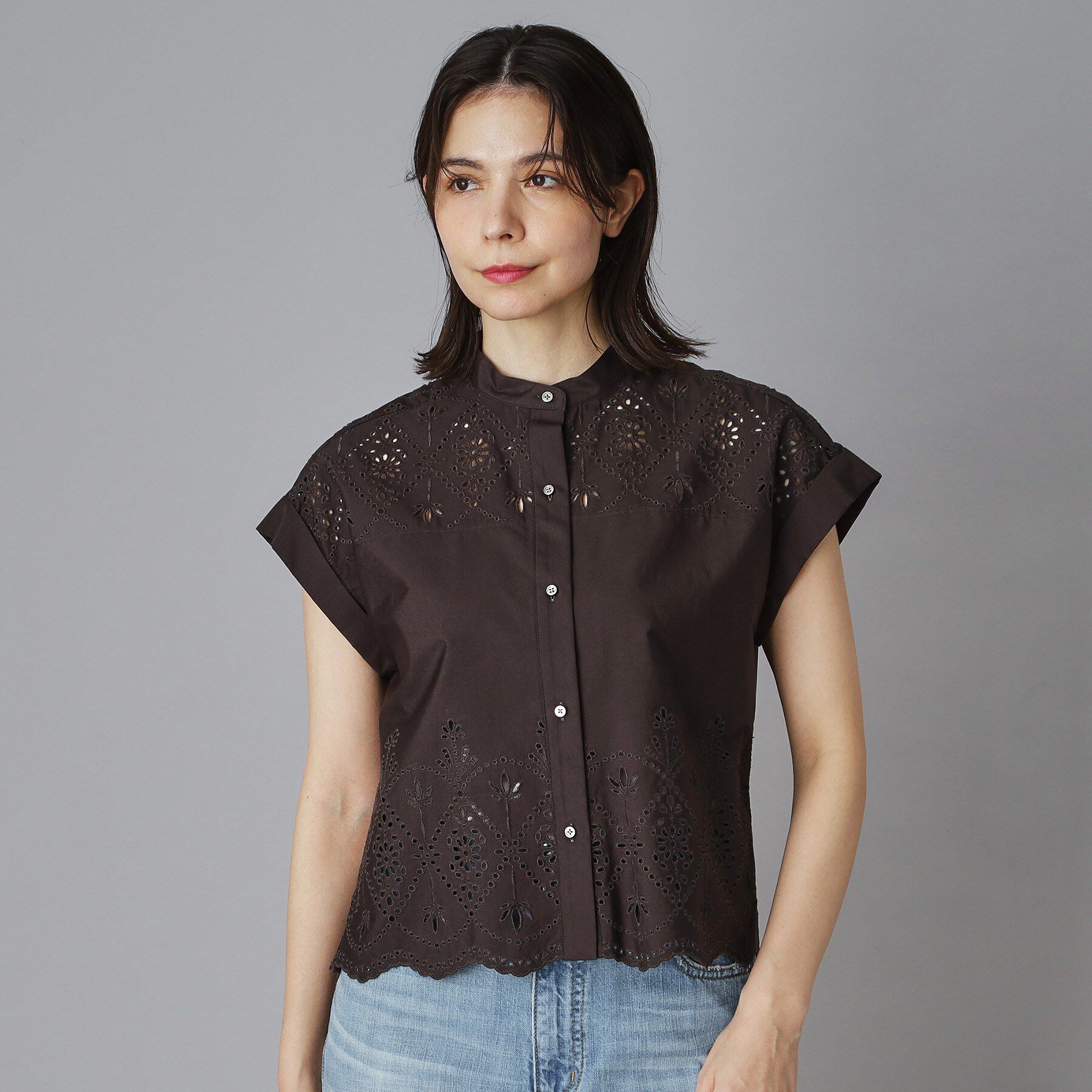 DRESSTERIOR「TICCA（ティッカ）レースフレンチシャツ」|シャツ・ブラウス|