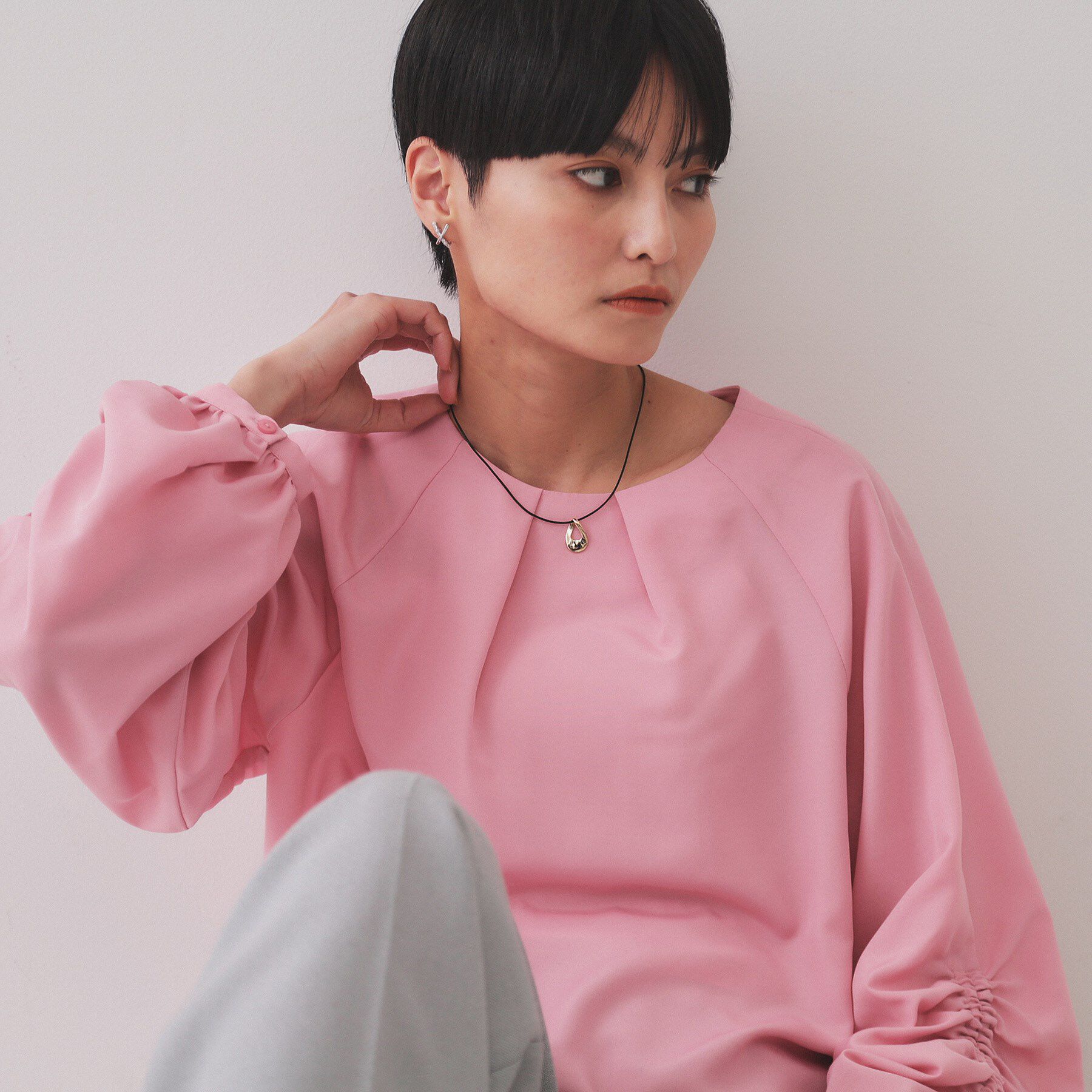 OPAQUE.CLIP「コード&times;メタルネックレスワントップ」|ネックレス|