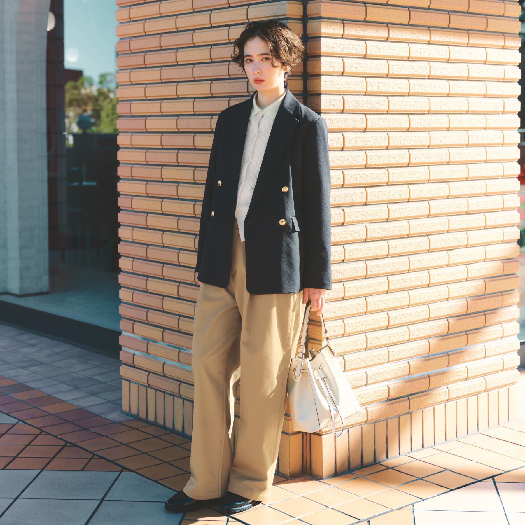 THE SHOP TK「【通勤・セレモニー】CAVIAN 金ボタンダブルブレストジャケット」|テーラードジャケット|