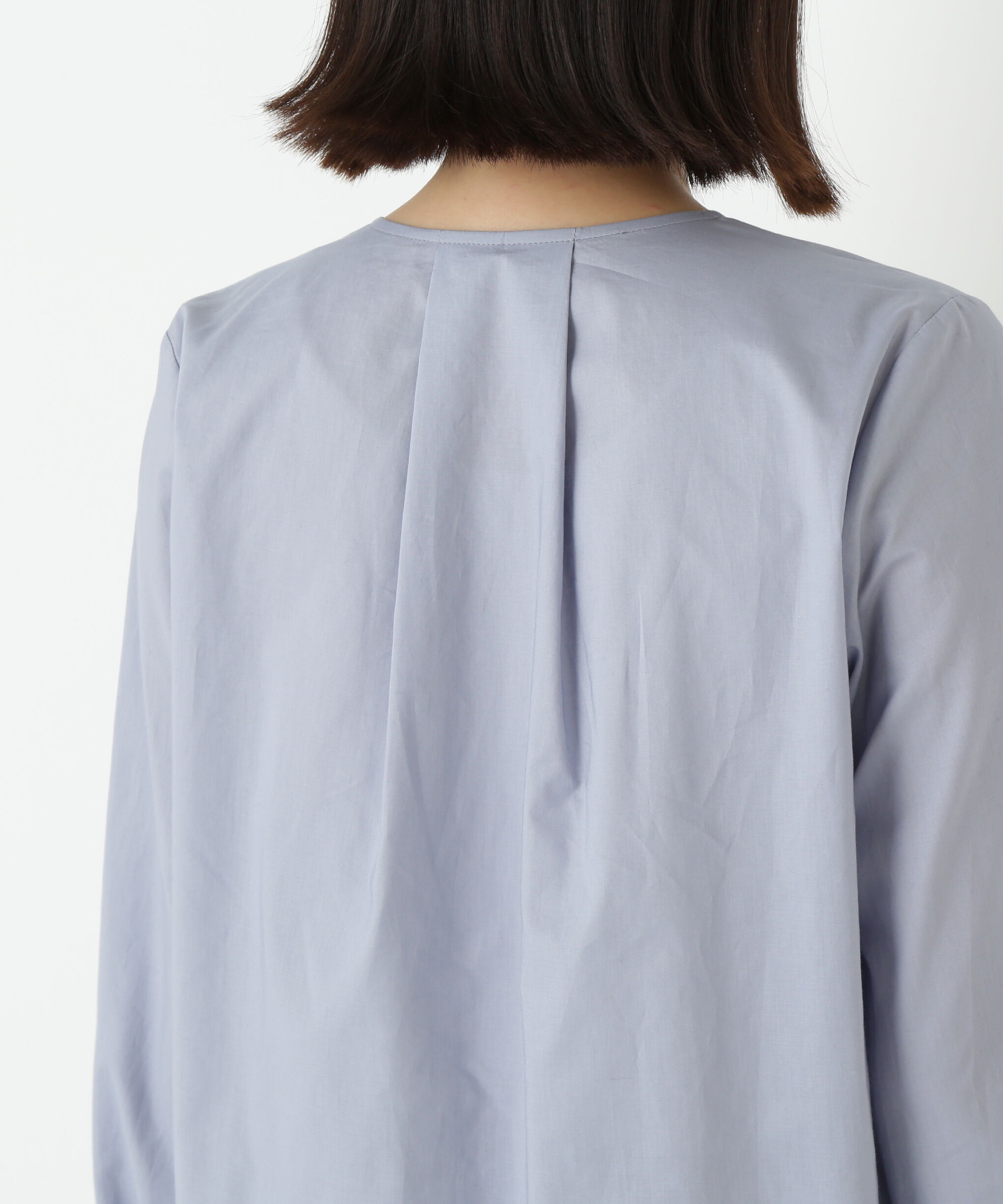  「◆ノーカラータックブラウス」|シャツ・ブラウス|