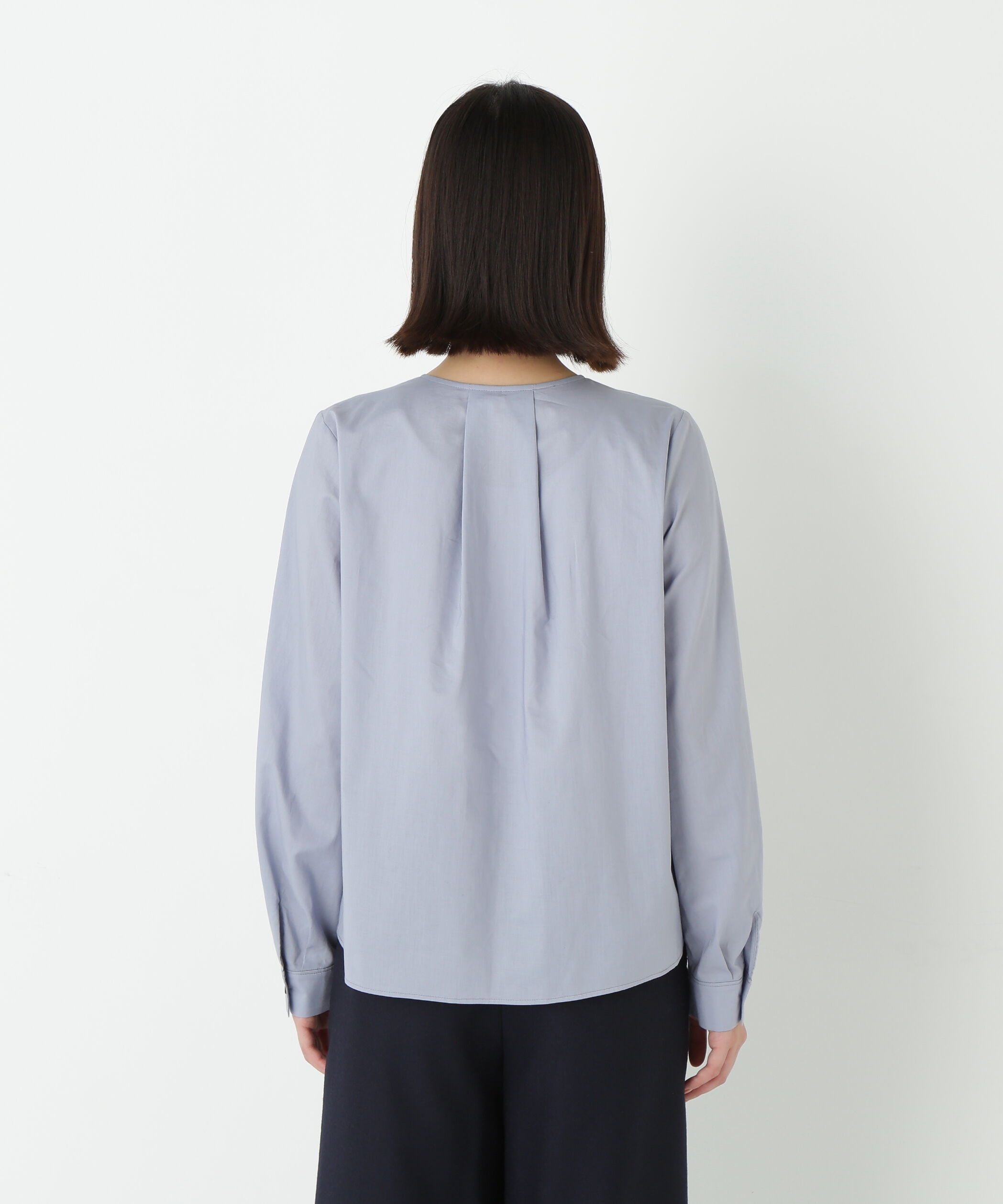  「◆ノーカラータックブラウス」|シャツ・ブラウス|