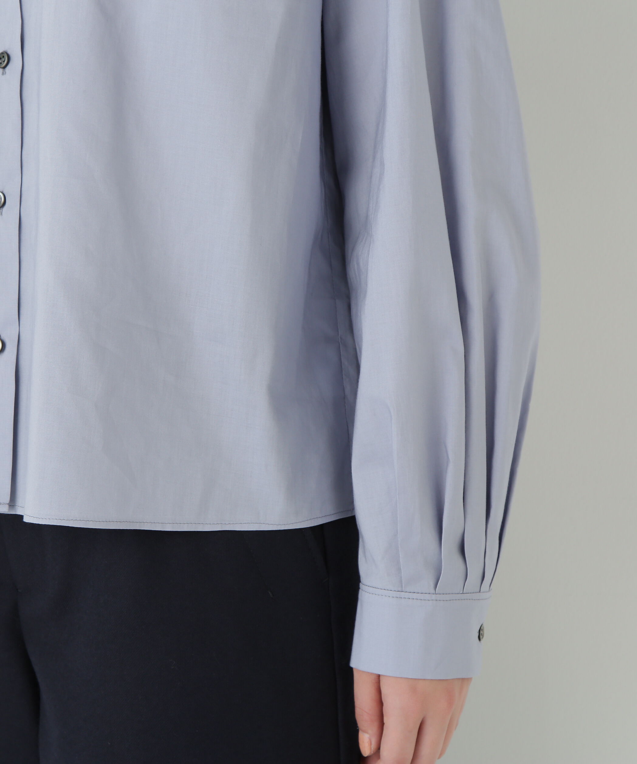  「◆ノーカラータックブラウス」|シャツ・ブラウス|