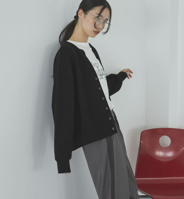 Doux archives「ダブルフェイスカットスナップカーディガン」|Tシャツ・カットソー|