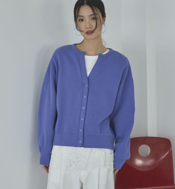 Doux archives「ダブルフェイスカットスナップカーディガン」|Tシャツ・カットソー|BLUE
