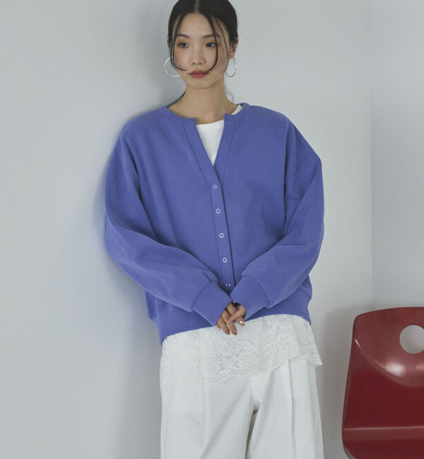 Doux archives「ダブルフェイスカットスナップカーディガン」|Tシャツ・カットソー|