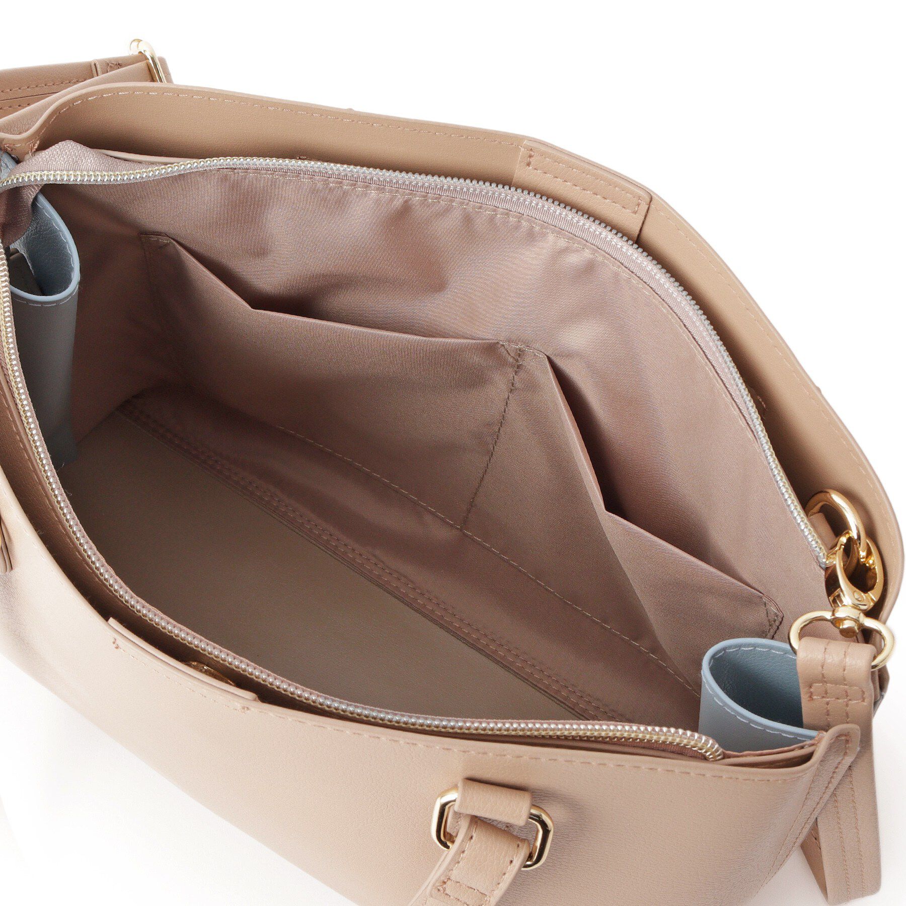 SHOO･LA･RUE「【2WAY】さりげないサイド配色がポイント きれいめトートバッグ」|トートバッグ|