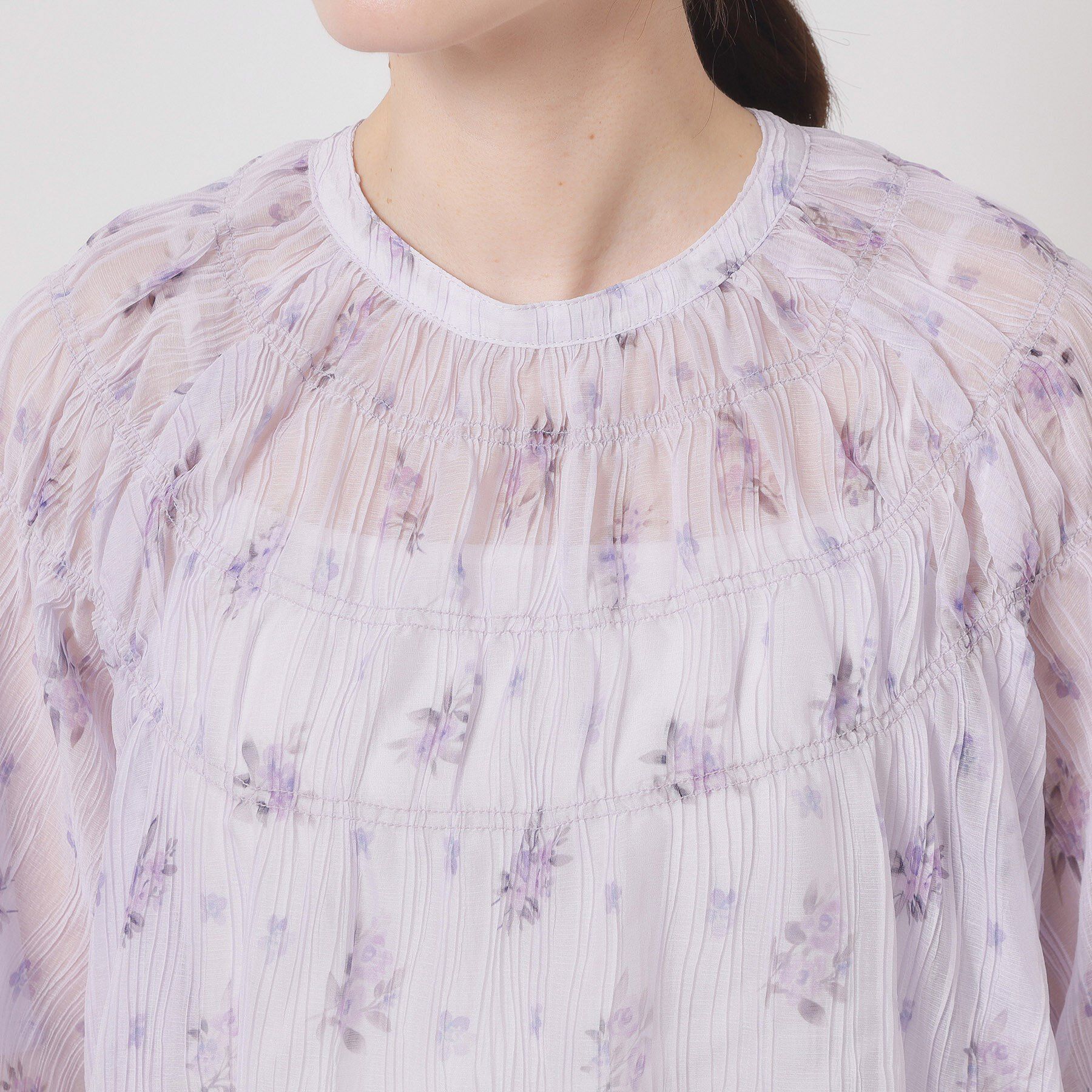 ITS&rsquo;DEMO「【手洗い可】花柄楊柳ブラウス」|シャツ・ブラウス|