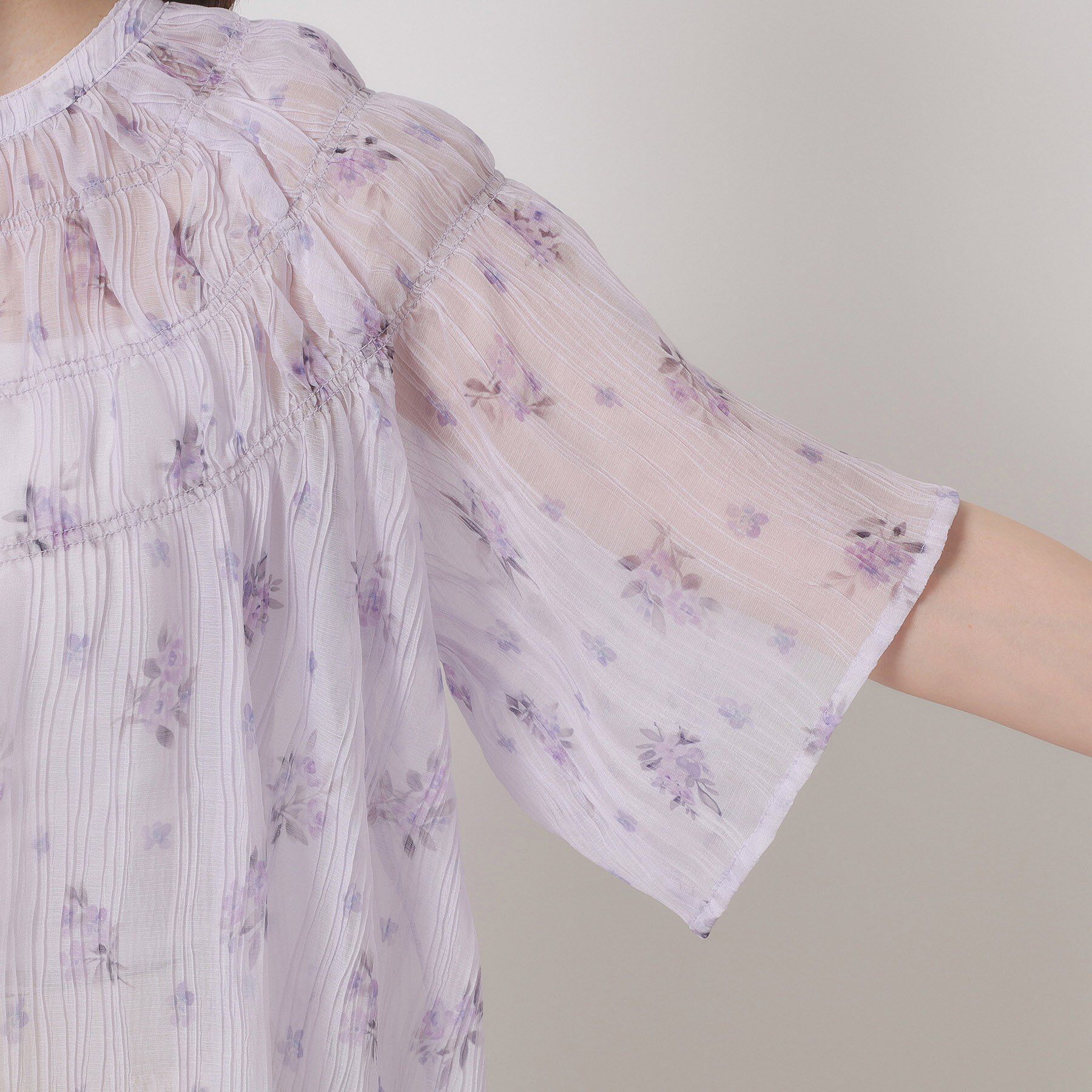 ITS&rsquo;DEMO「【手洗い可】花柄楊柳ブラウス」|シャツ・ブラウス|