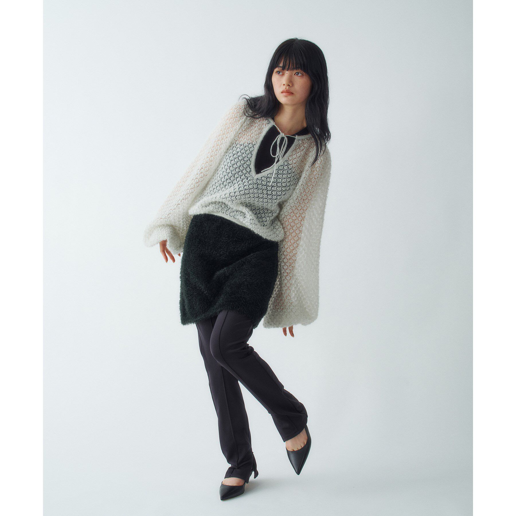CODE A「2way sheer mohair pullover」|ニット・セーター|