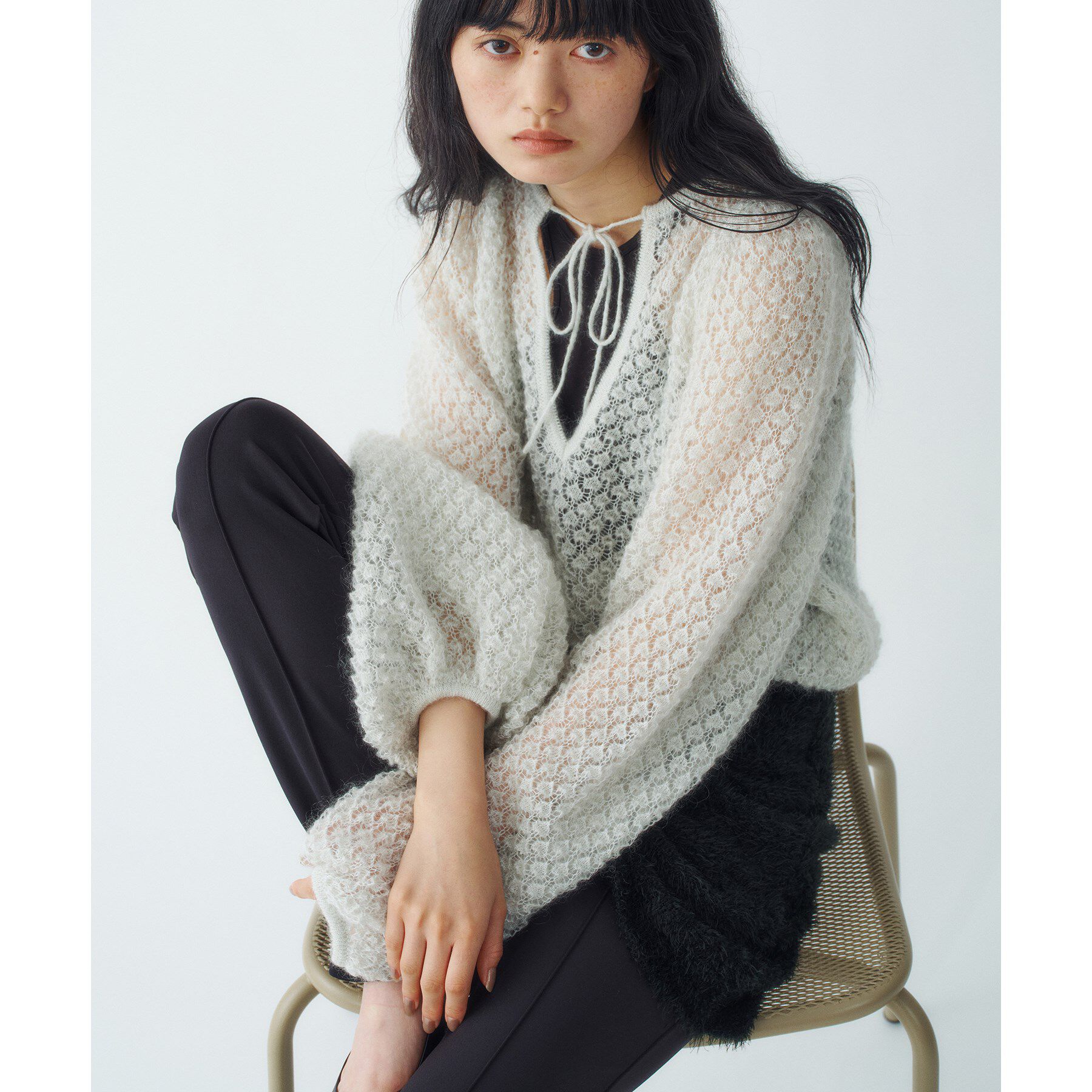 CODE A「2way sheer mohair pullover」|ニット・セーター|