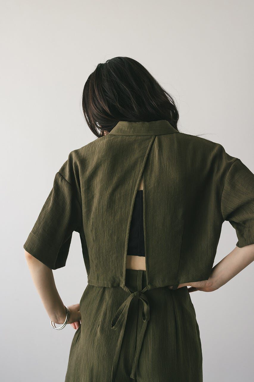 STYLEMIXER「バックオープンワッシャーシャツ」|シャツ・ブラウス|