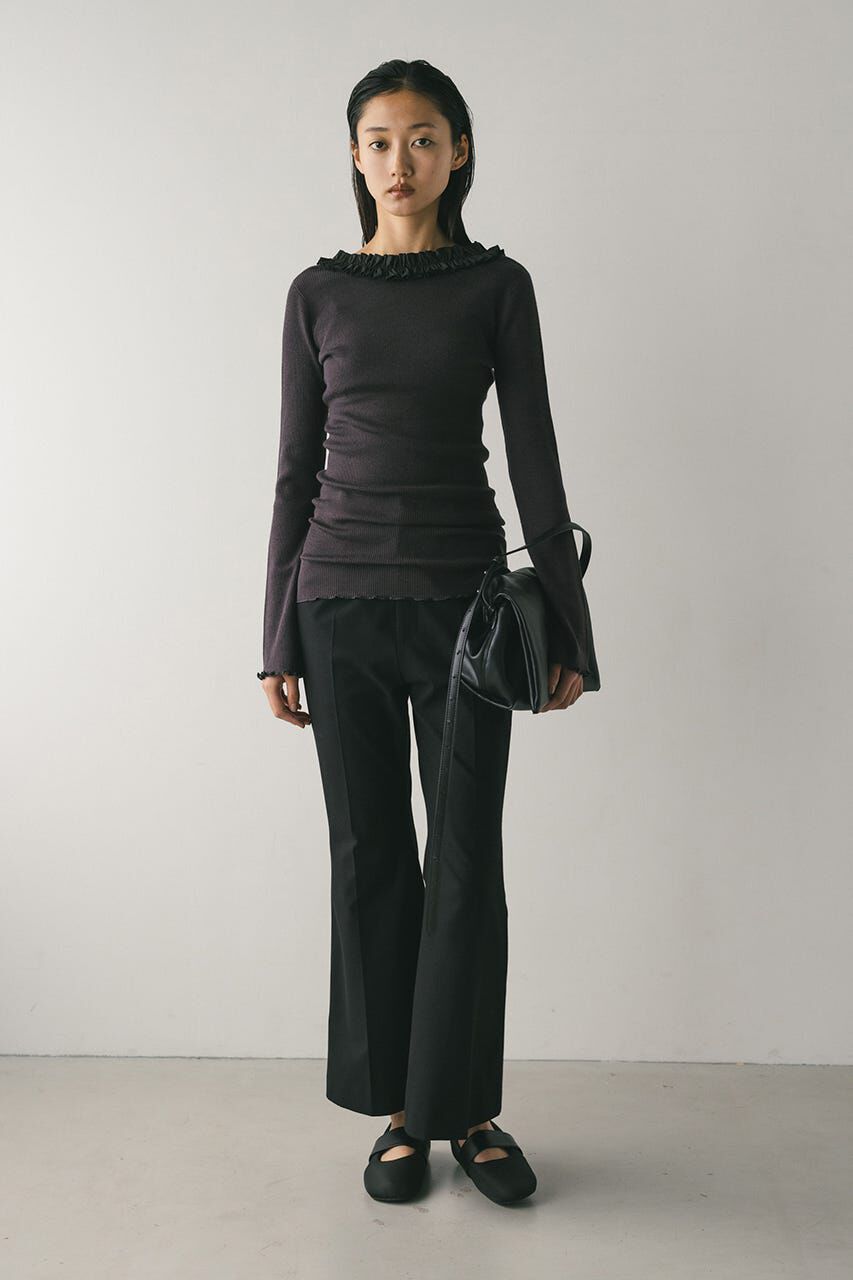 STYLEMIXER「バックオープンフリルニットトップ」|ニット・セーター|