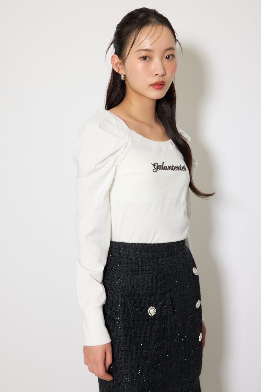 rienda「オフショルカットロングTシャツ」|Tシャツ・カットソー|