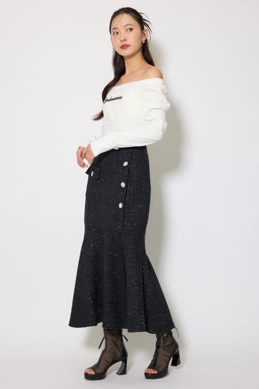 rienda「オフショルカットロングTシャツ」|Tシャツ・カットソー|