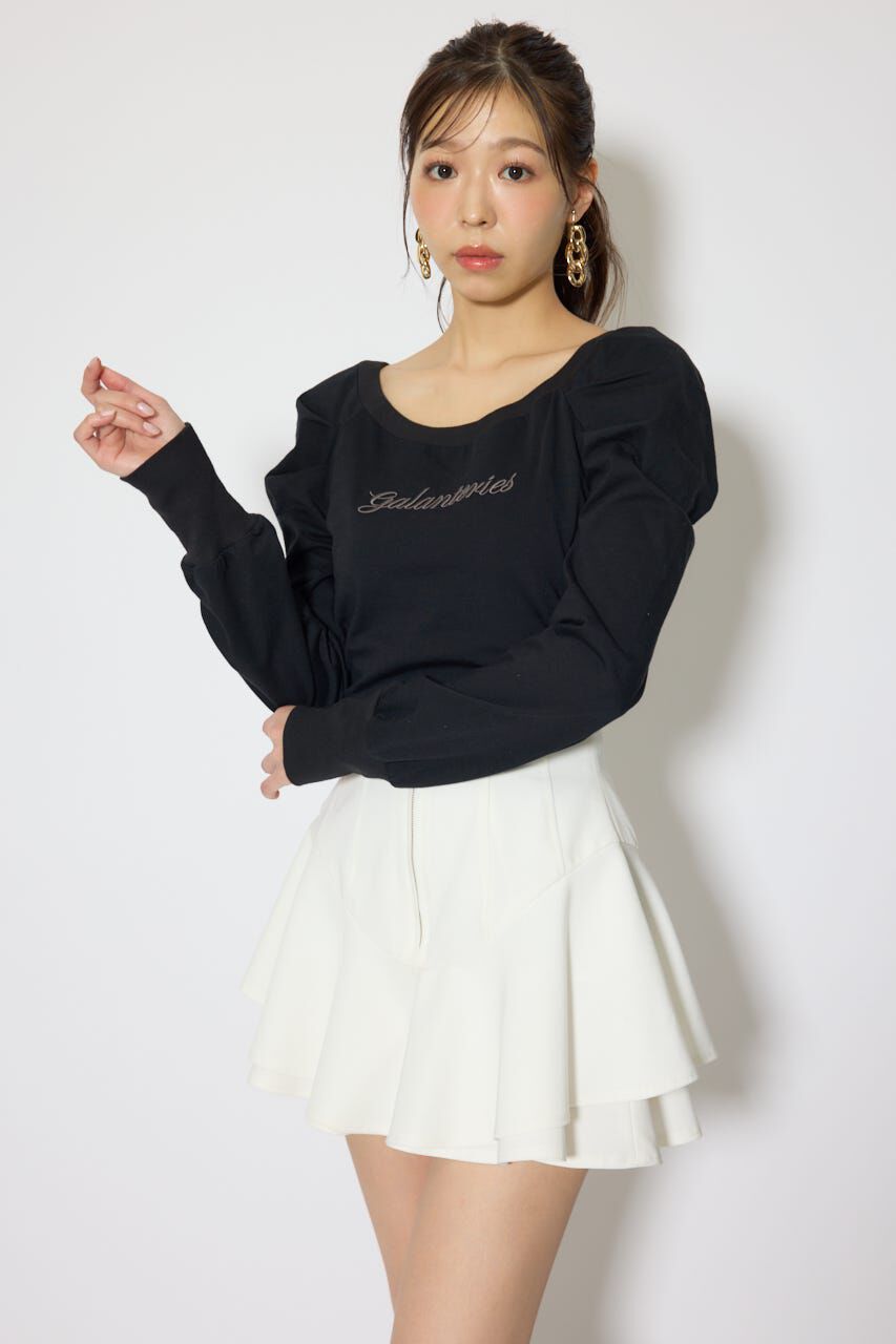 rienda「オフショルカットロングTシャツ」|Tシャツ・カットソー|