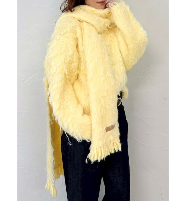 dazzlin「リップルカールマフラー」|マフラー|イエロー