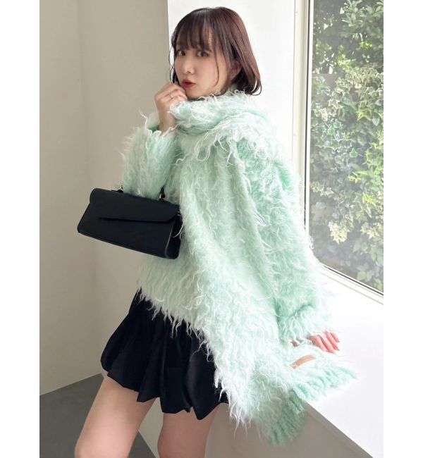 dazzlin「リップルカールマフラー」|マフラー|グリーン