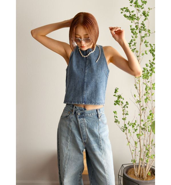 Ungrid「アメスリデニムトップス」|シャツ・ブラウス|ブルー