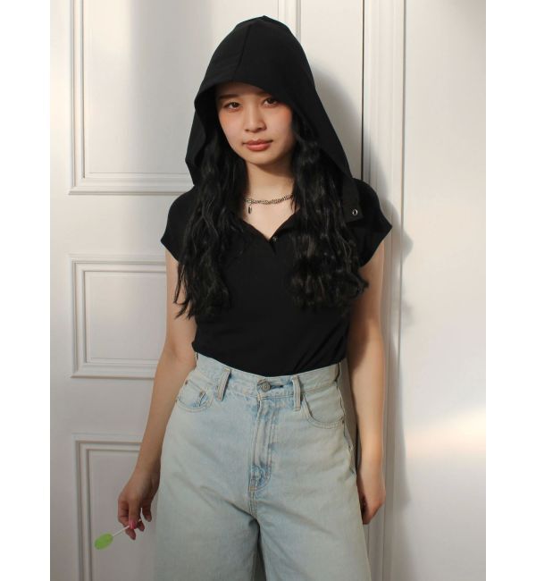 Ungrid「フードデザインテレコTee」|Tシャツ・カットソー|