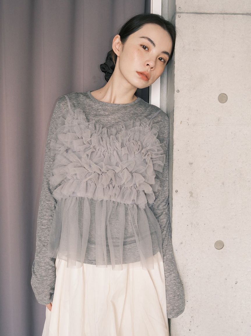 emmi atelier「セミシアーフライストップス」|Tシャツ・カットソー|