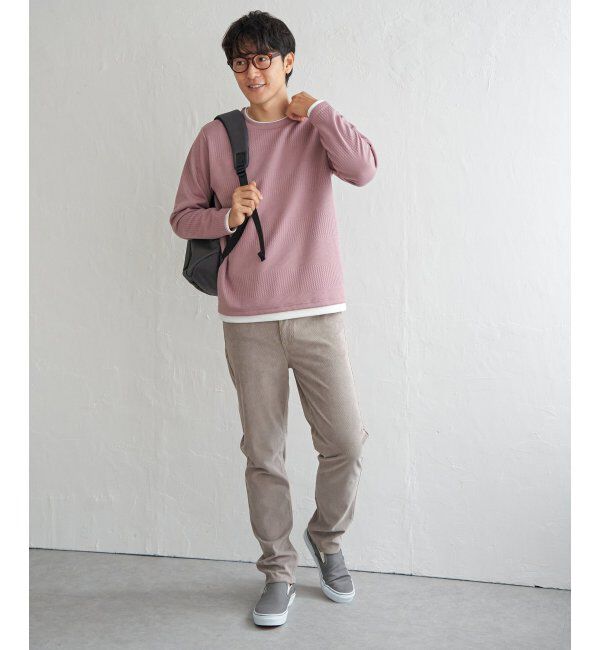 ikka「フクレジャカードクルーネックレイヤード」|パーカー|