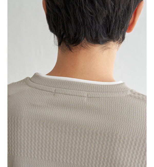 ikka「フクレジャカードクルーネックレイヤード」|パーカー|