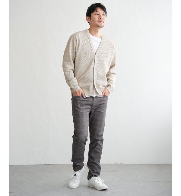 ikka「【洗濯機で洗える】GOKU楽ニットカーデインナーセット」|ニット・セーター|