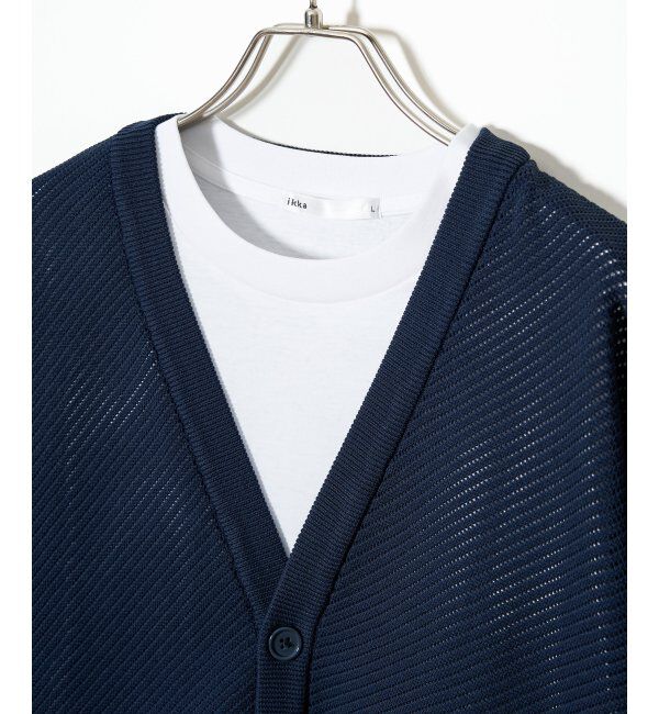 ikka「【洗濯機で洗える】GOKU楽ニットカーデインナーセット」|ニット・セーター|