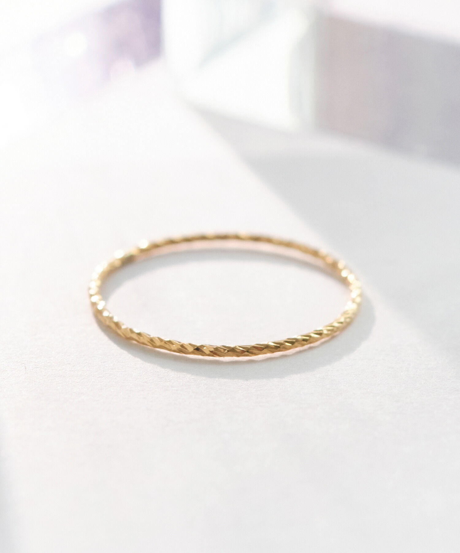 JUPITER「【シリーズ累計販売 1500点突破！】【K18】ベーシックスリムピンキーリング/金属アレルギー対応」|リング|