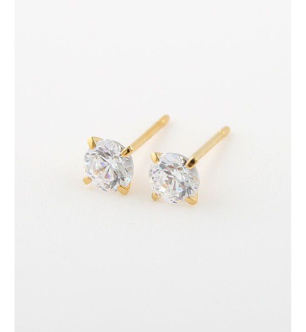 Jouete「ジルコニア ピアス」|ピアス|イエローゴールド