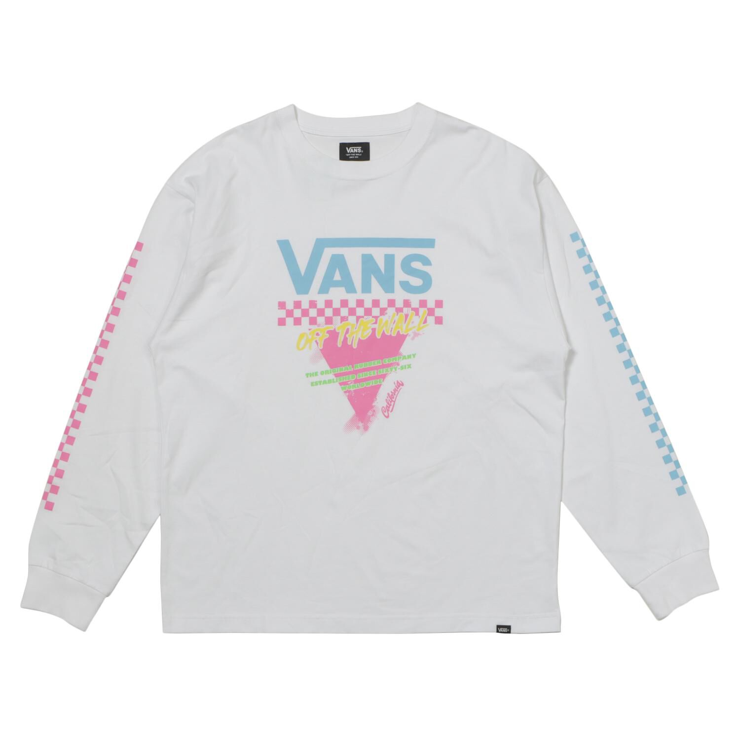 VANS「【VANSｱﾊﾟﾚﾙ(WJ)】M Neon Checker Racing L TEE」|Tシャツ・カットソー|ホワイト