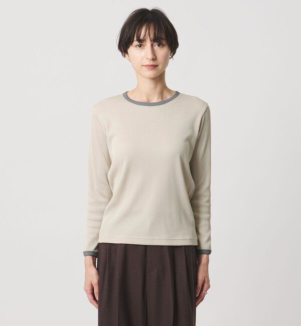 UNITED ARROWS「リブ バイカラー パイピング カットソー」|Tシャツ・カットソー|