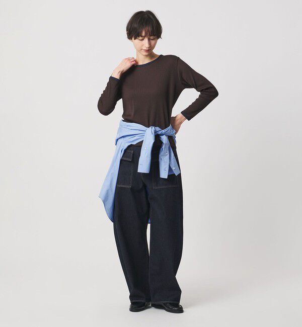 UNITED ARROWS「リブ バイカラー パイピング カットソー」|Tシャツ・カットソー|