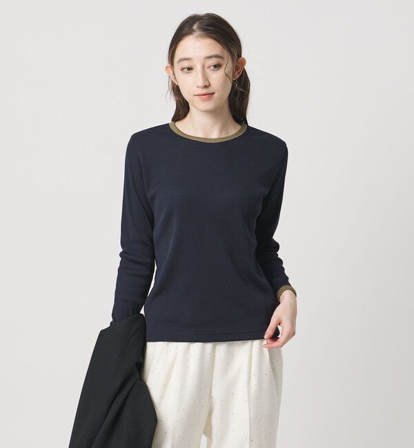 UNITED ARROWS「リブ バイカラー パイピング カットソー」|Tシャツ・カットソー|