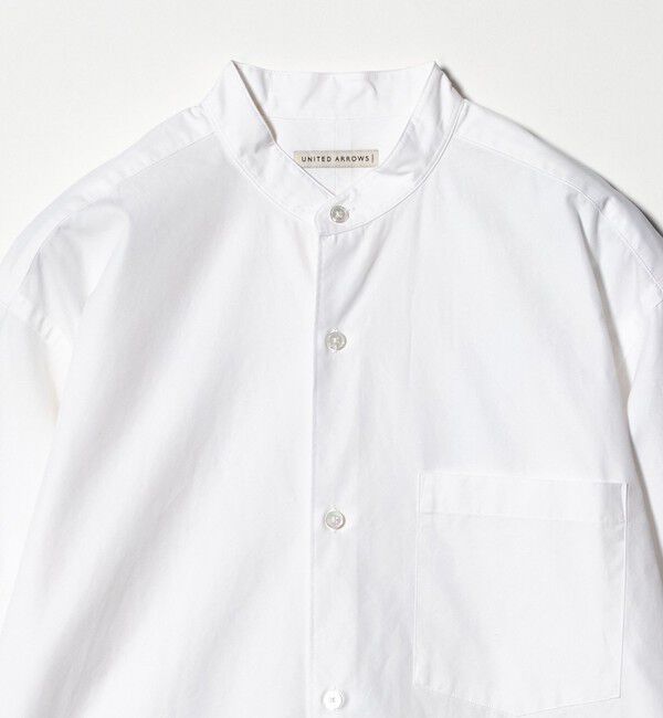 UNITED ARROWS「カリビアーナミルズ ポプリン バンドカラーシャツ」|シャツ・ブラウス|