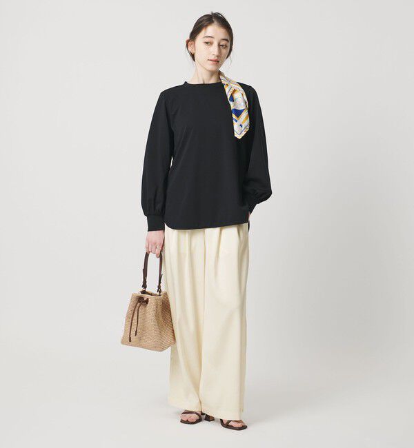 UNITED ARROWS「クリーン サテン ワイドパンツ ‐ウォッシャブル‐」|チノ|