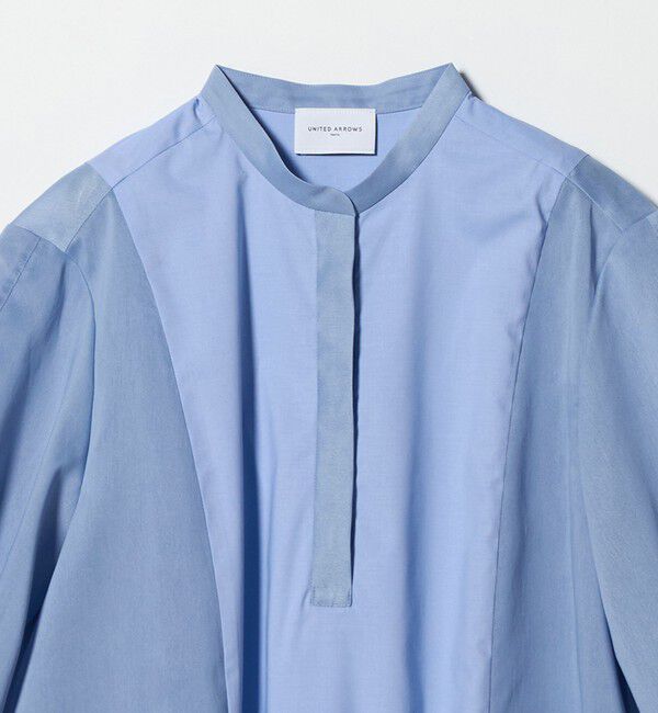 UNITED ARROWS「シアー コンビ フレア シャツ」|シャツ・ブラウス|