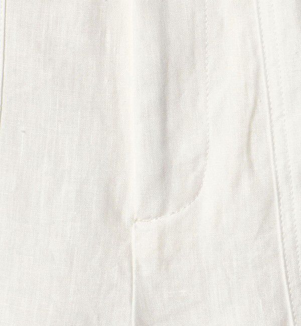 UNITED ARROWS「リネン パッチポケット イージーパンツ WHITE ‐ウォッシャブル‐」|チノ|