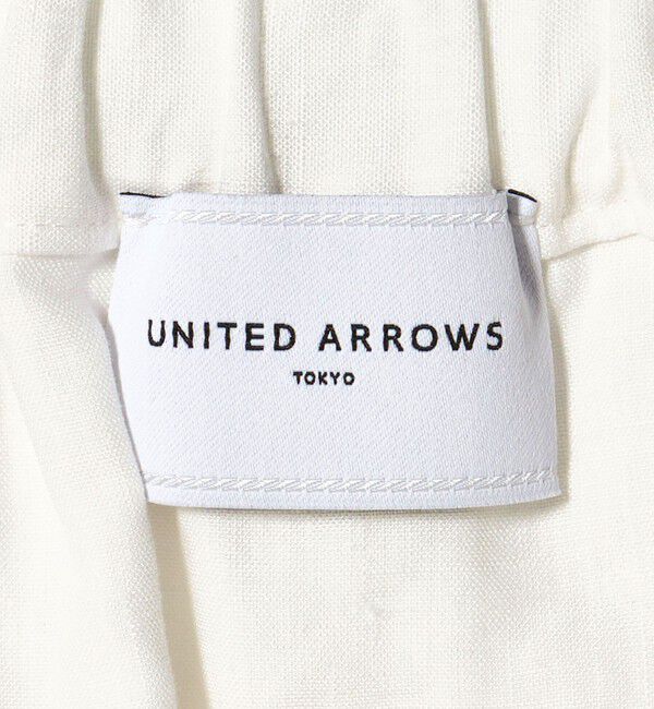 UNITED ARROWS「リネン パッチポケット イージーパンツ WHITE ‐ウォッシャブル‐」|チノ|