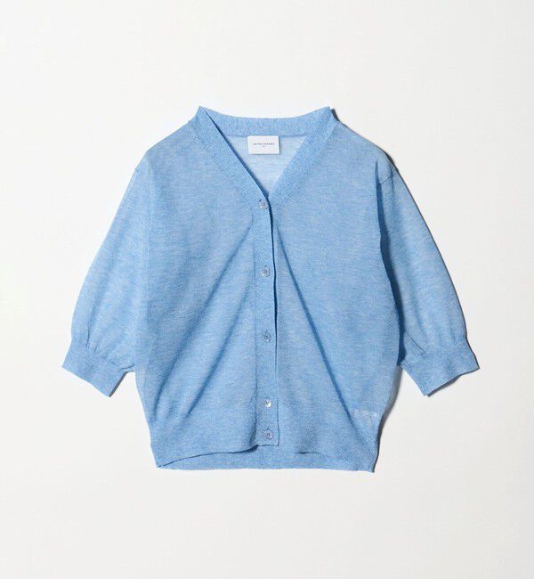 UNITED ARROWS「シアー Vネック カーディガン ‐ウォッシャブル‐」|カーディガン|LT.BLUE