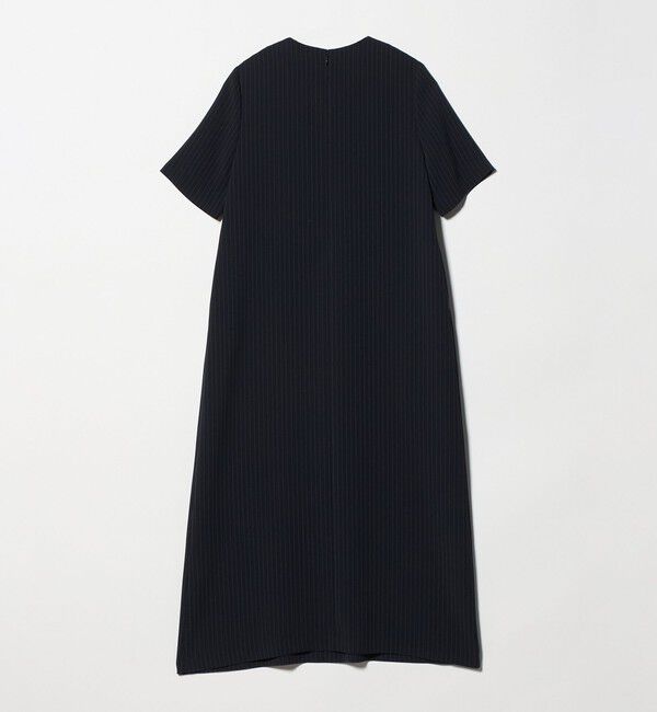 UNITED ARROWS「Drapy ピンストライプ ショートスリーブ ワンピース ‐ウォッシャブル‐」|ワンピース|