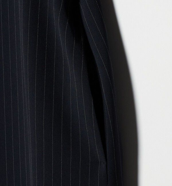 UNITED ARROWS「Drapy ピンストライプ ショートスリーブ ワンピース ‐ウォッシャブル‐」|ワンピース|