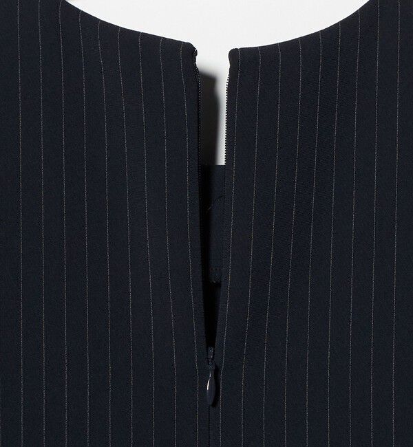 UNITED ARROWS「Drapy ピンストライプ ショートスリーブ ワンピース ‐ウォッシャブル‐」|ワンピース|