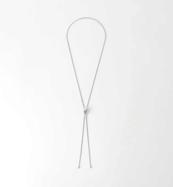 UNITED ARROWS green label relaxing「ツイストモチーフ スネーク タイネックレス」|ネックレス|SILVER