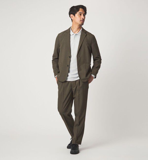 UNITED ARROWS green label relaxing「【WEB限定】JUST fit ドライポリエステル リラックス セットアップ -吸水速乾-」|テーラードジャケット|OLIVE