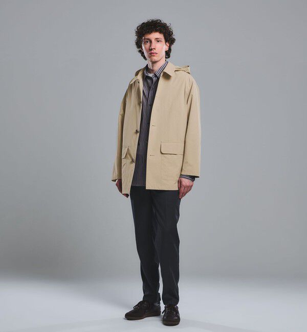 UNITED ARROWS green label relaxing「DICROS ミドル フード ステンカラー コート -撥水-」|ステンカラーコート|