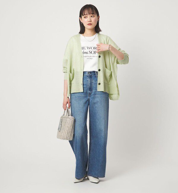 UNITED ARROWS green label relaxing「フレンチリネン Vネック カーディガン ウォッシャブル」|カーディガン|