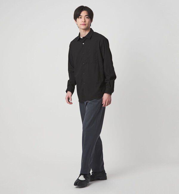 UNITED ARROWS green label relaxing「【WEB限定】JUST fit ウールライク シャツ -横ストレッチ-」|シャツ・ブラウス|