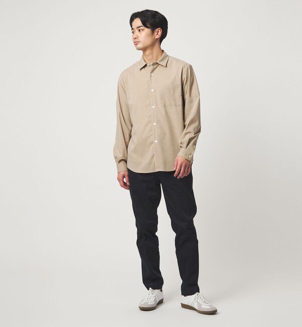 UNITED ARROWS green label relaxing「【WEB限定】JUST fit ウールライク シャツ -横ストレッチ-」|シャツ・ブラウス|