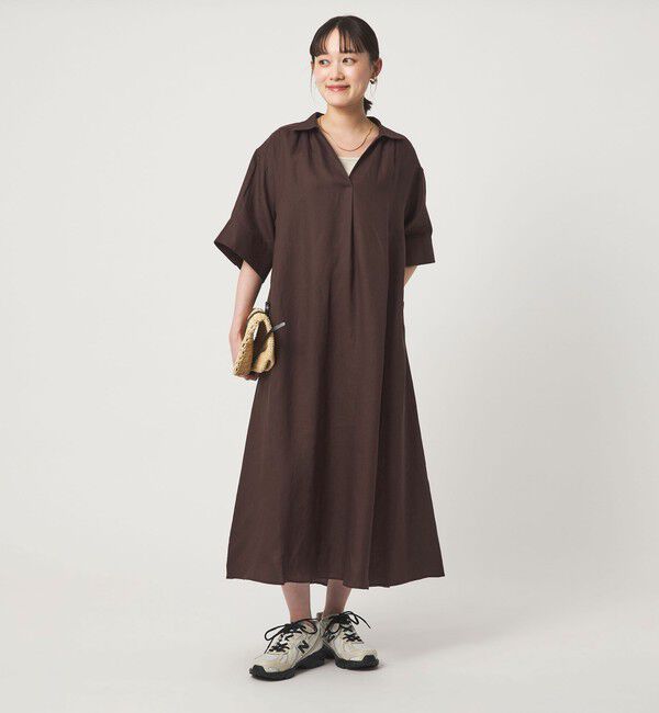 UNITED ARROWS green label relaxing「［size SHORTあり］リネン シャツ ワンピース」|ワンピース|